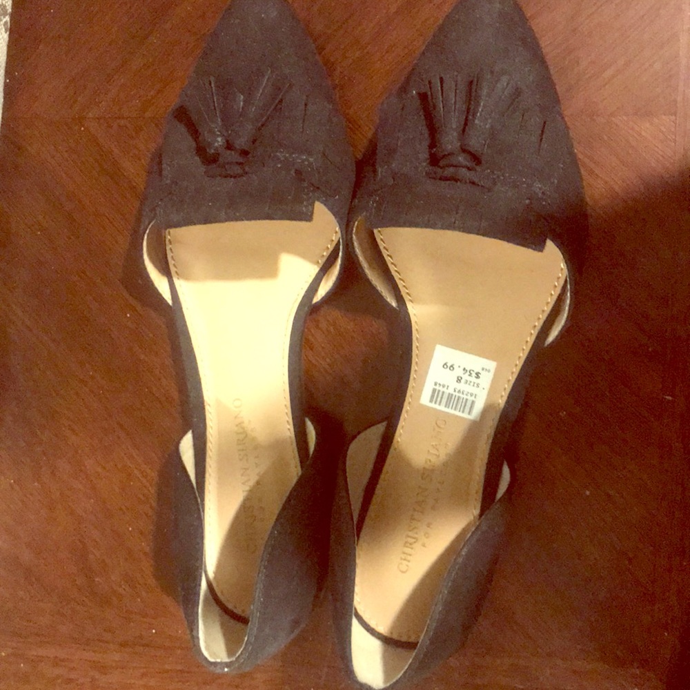 Christian siriano black flats size 8 tags included